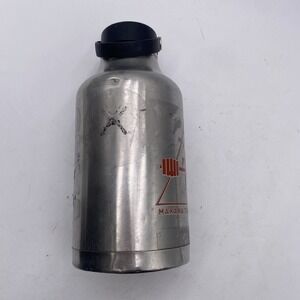 Hydro Flask rambler 64 oz bottle Silver Bottle  Cap Shows Wear